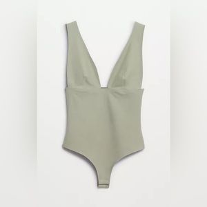 NWT Open Neckline Bodysuit - Moss Green